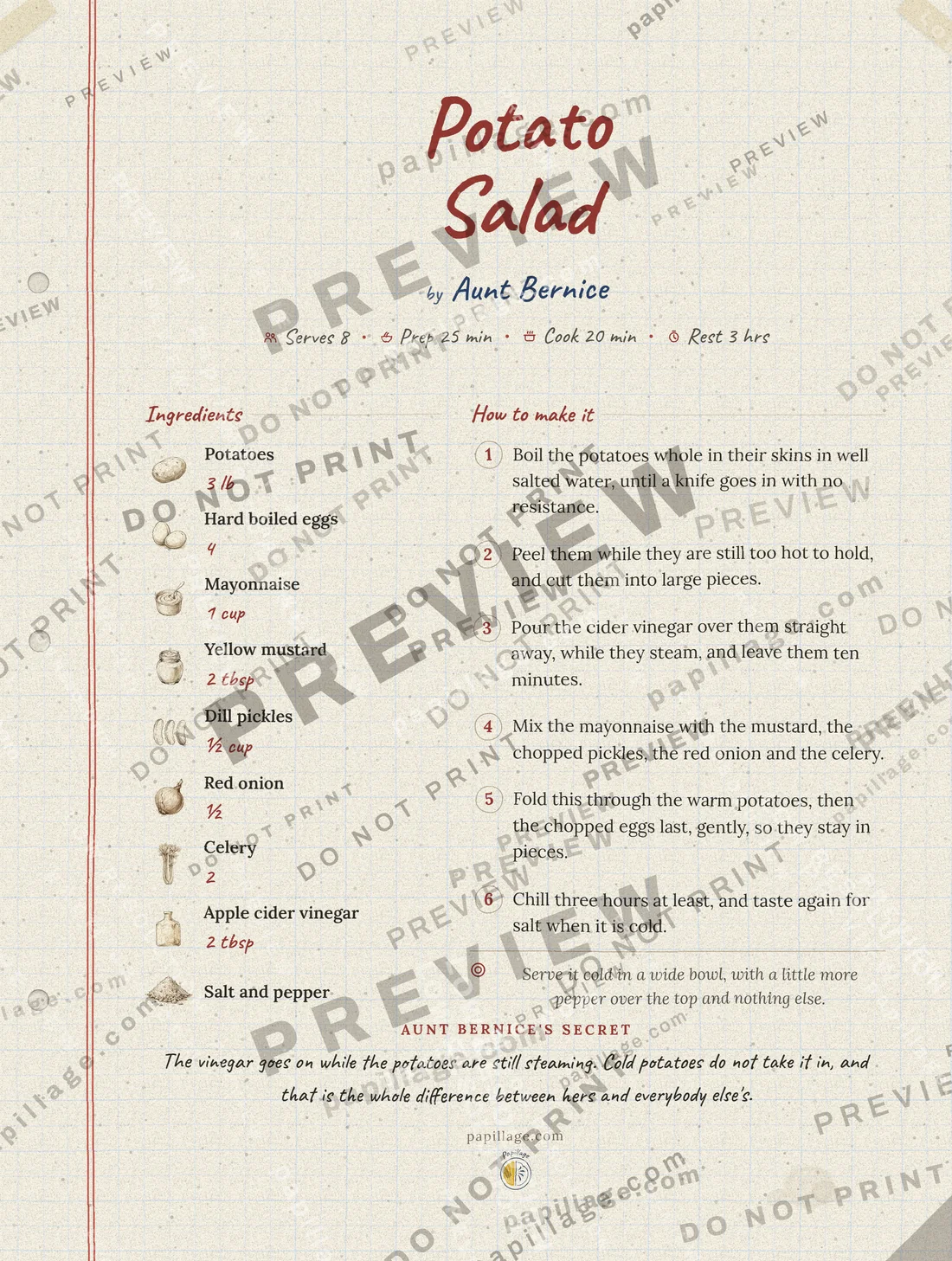 Potato Salad in the Family notebook style