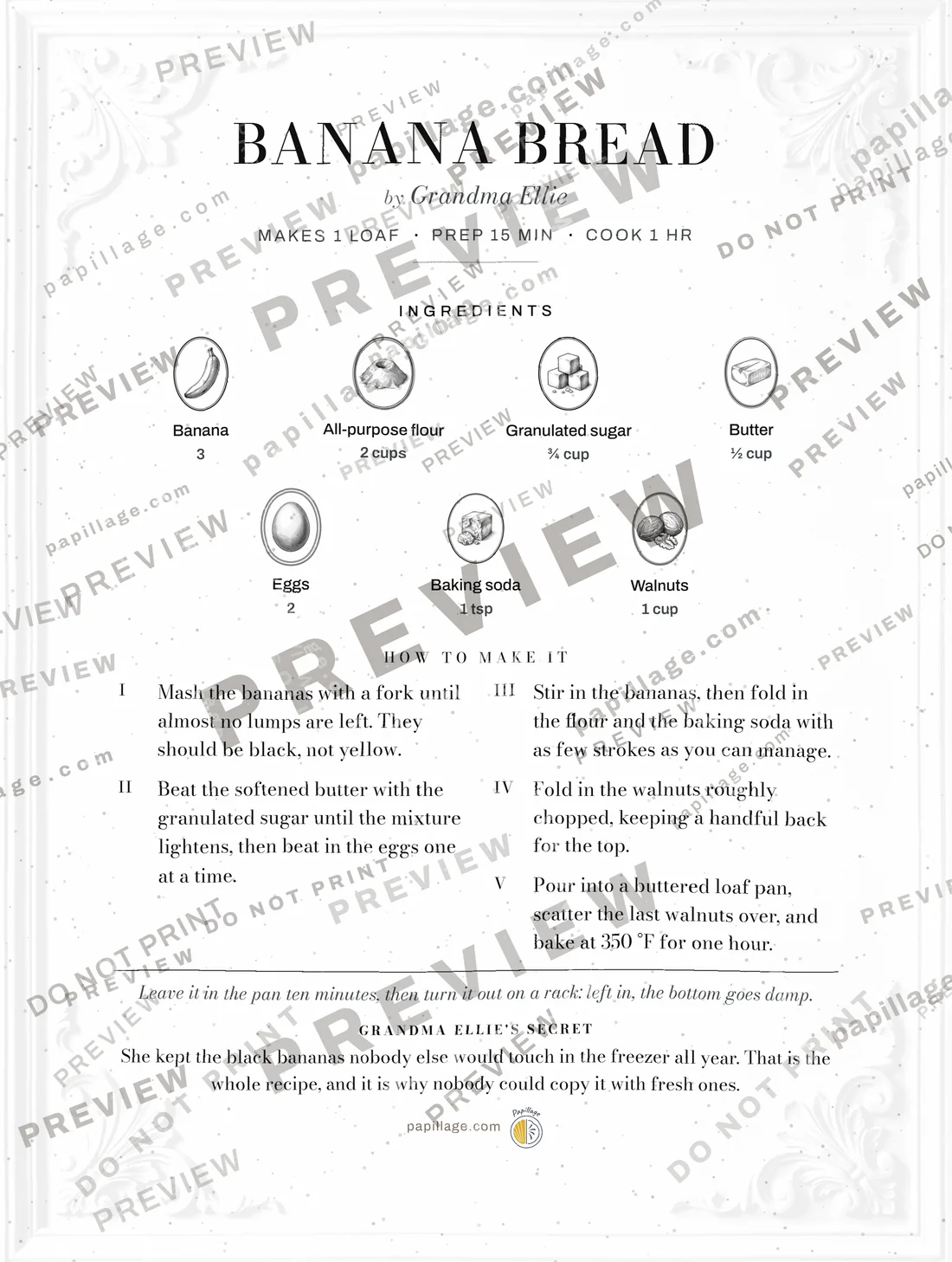 Banana Bread in Chic, top banner layout