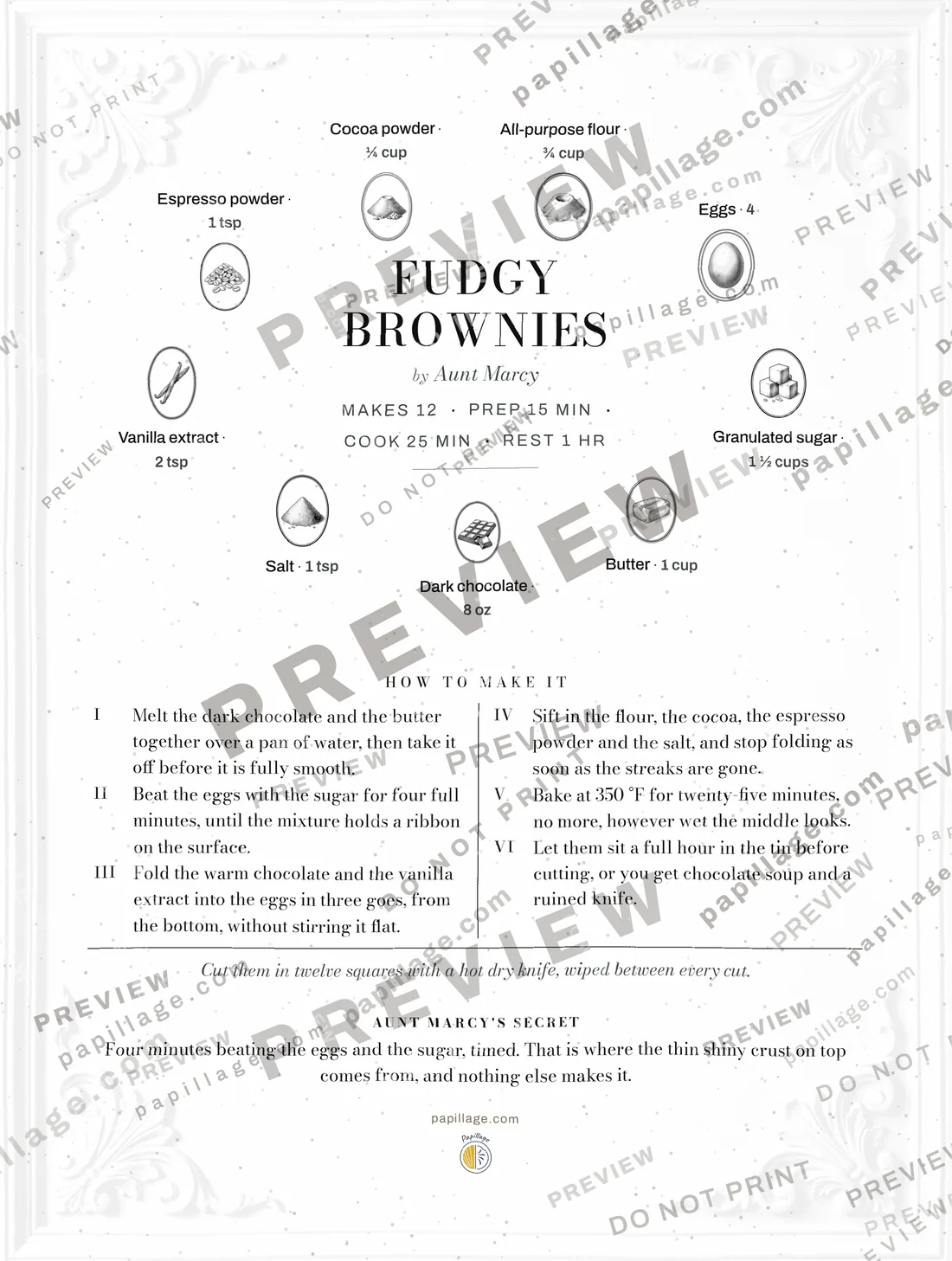 Fudgy Brownies in Chic, wreath layout
