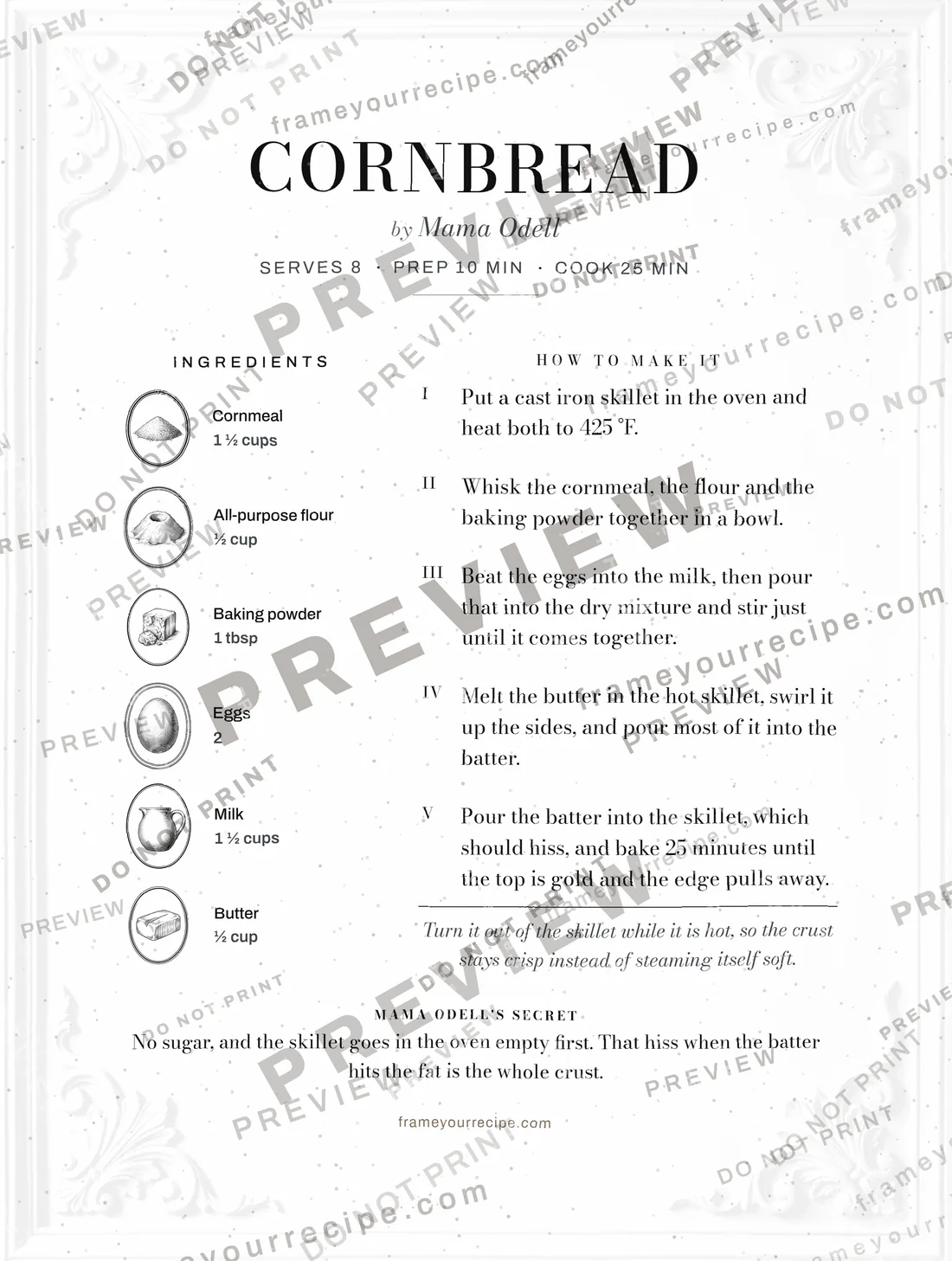 Cornbread in the Chic style