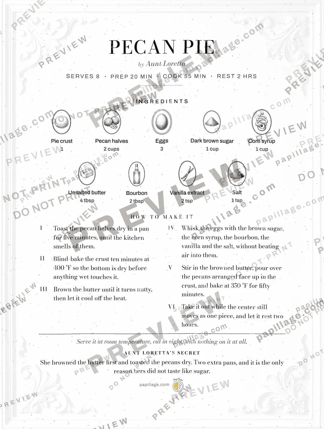 Pecan Pie in Chic, top banner layout