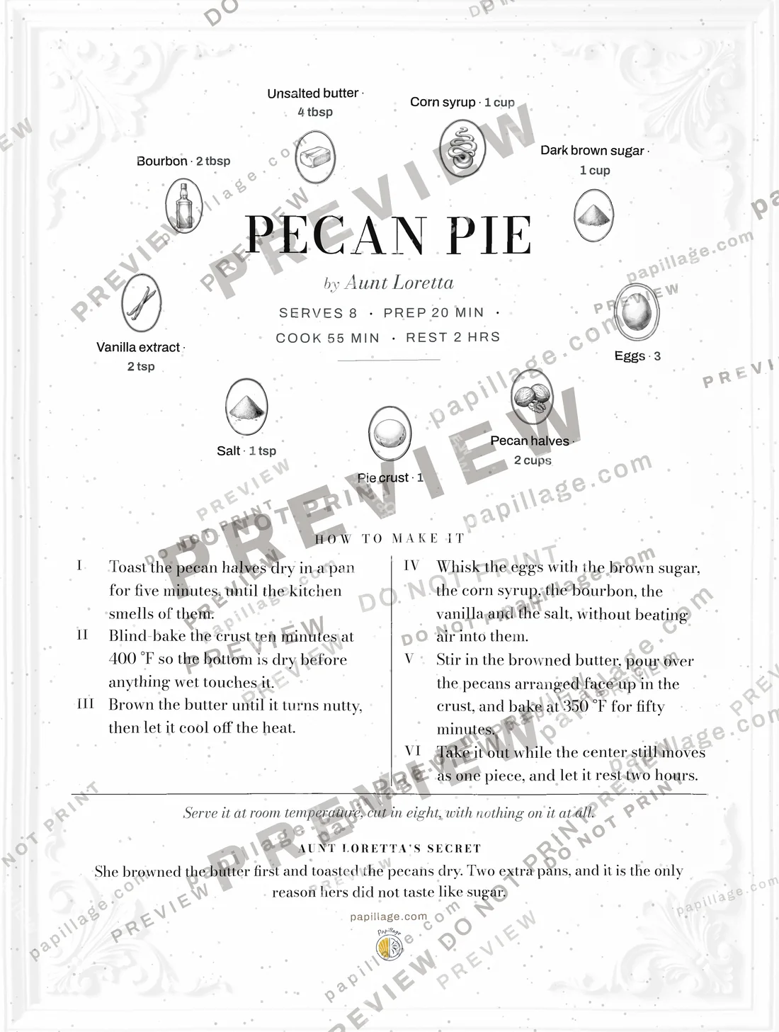 Pecan Pie in Chic, wreath layout